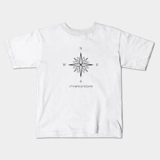 Compass rose black Kids T-Shirt